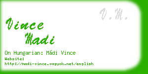 vince madi business card